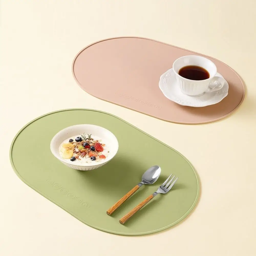 Platzdeckchen oval aus Silikon, abspülbar – Bild 3