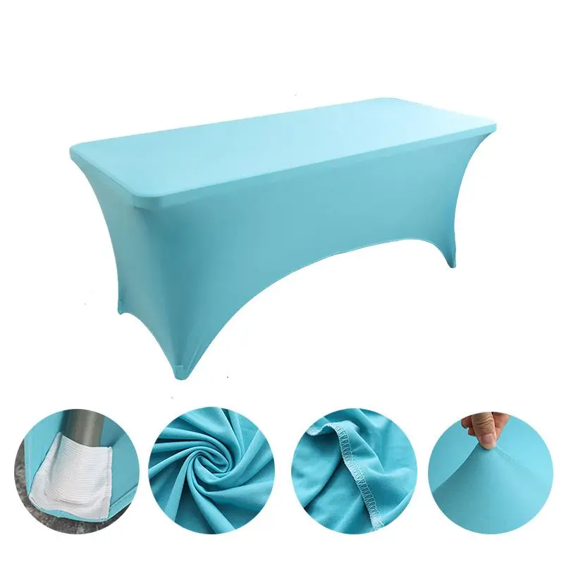 Tischdecke Grün eng anliegend für rechteckige Tische – Hellblau – Aqua