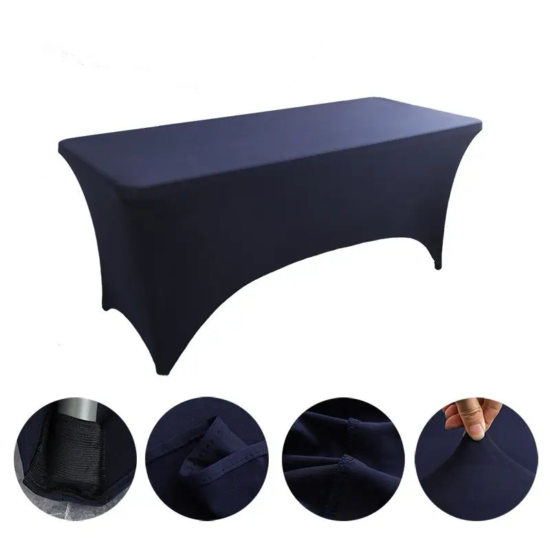 Tischdecke Grün eng anliegend für rechteckige Tische – Marineblau