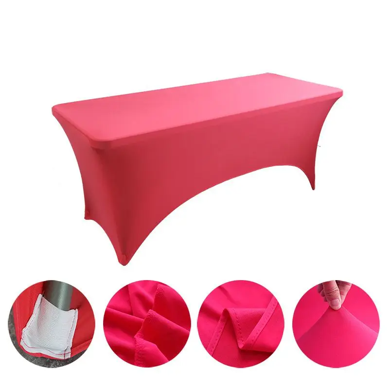 Tischdecke Grün eng anliegend für rechteckige Tische – Pink
