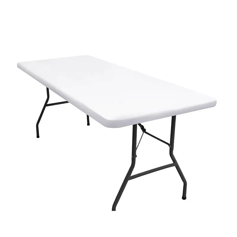 Tischdecke Weiß als Spannbezug für rechteckige Tische – Weiß