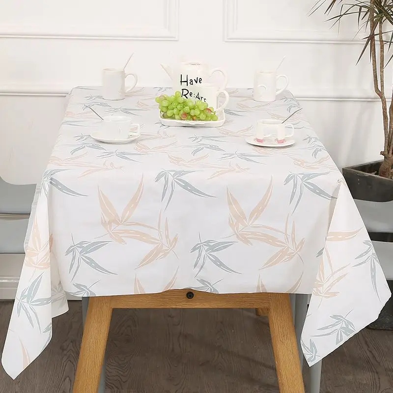 Tischdecke mit buntem Muster, rechteckig – Weiß – Zweige