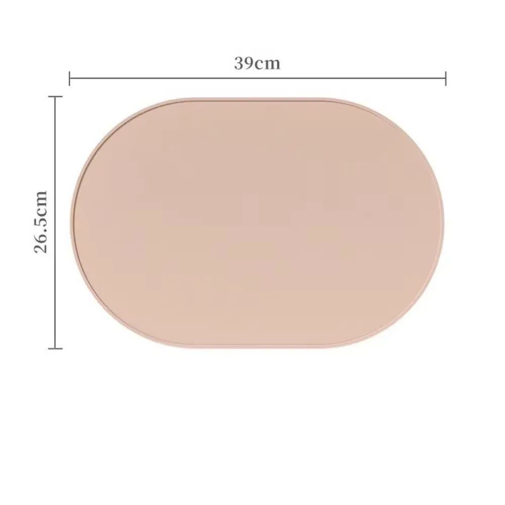 Platzdeckchen oval aus Silikon, abspülbar – Altrosa
