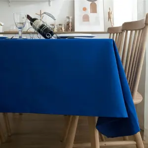 Tischdecke Blau Stoff, rechteckig und einfarbig – Blau